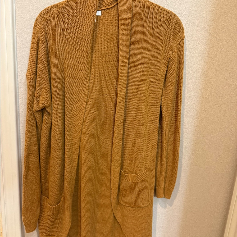 BP Tan Open Front Cardigan Sweater